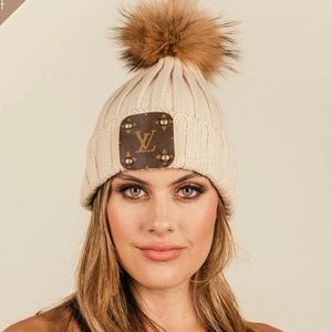 LV Up-cycled Tossel Cap With Dust Bag